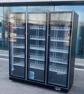 Luftgekühlte Glastüren vertikal aufrecht Trinken Bier Wein Kühlschrank Schrank Chiller