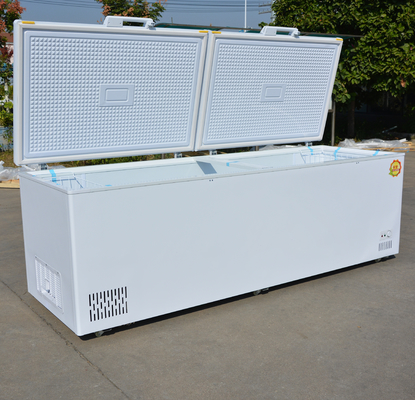 398L~1298L Horizontales Gefrierschrank Kühlschrank Schönes 2-Tür-weißes Eis Gefrierschrank