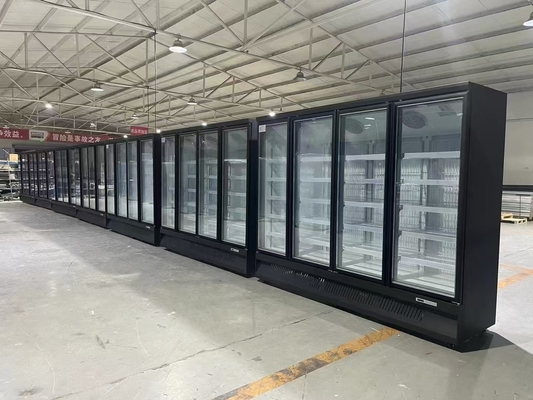 OEM-Supermarkt Getränke-Kühlschrank mit mehrklimatischer Kühlung und weißer Glastür