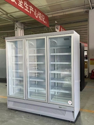 Getränke-Kühlschrank mit doppeltemperatur-luftgekühlter Glastür und Lackierstahl