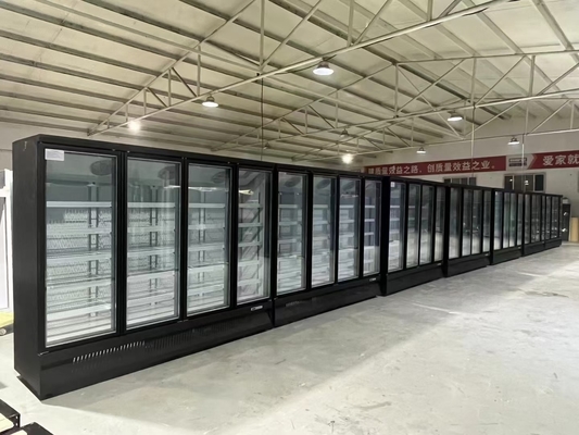 Getränke-Kühlschrank mit doppeltemperatur-luftgekühlter Glastür und Lackierstahl