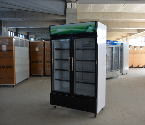 220V-240V/50HZ 60HZ 110V/60HZ Anzeige Kühler 2 Türen Laden Getränke Kühlschrank Kühlschrank