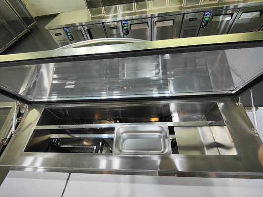 Maßgeschneiderte Abmessungen Vierfach-Pizza-Tischkühlschrank für Catering
