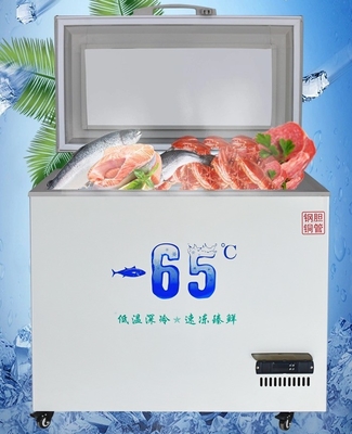 8.5-10cm Schaumschicht Ultra-Low Chest Gefrierschrank für große Kapazität -60°C Meeresfrüchte