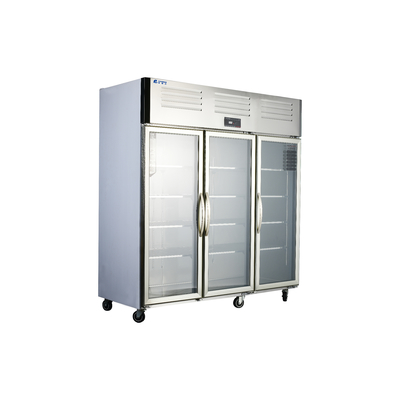 3-Türer-Kühlschrank aus Edelstahl für die Küche