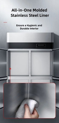 Edelstahl gewerbliche Küche Aufrecht Gefrierschrank mit 5cm Schaumschichtdicke